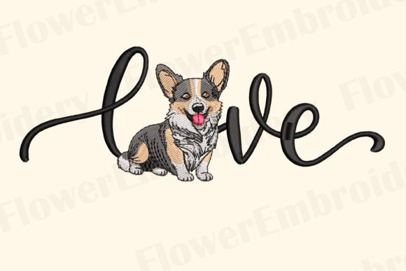 Cardigan Welsh Corgi Embroidery Design