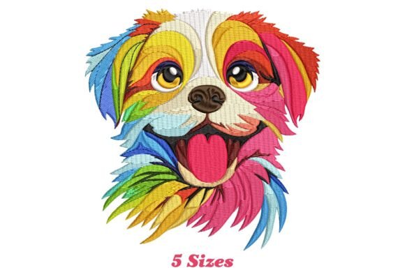 Colorful Dog Head