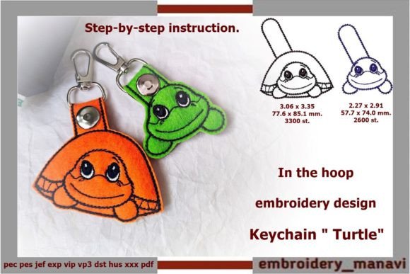 Keychain Turtle ITH