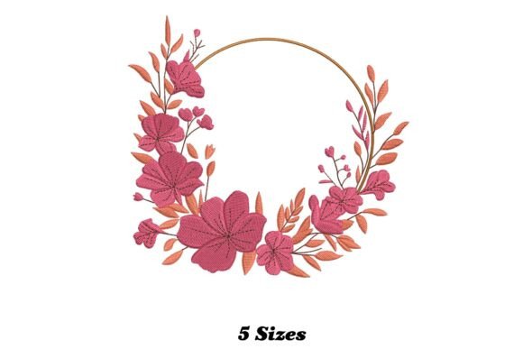 Round Floral Frame