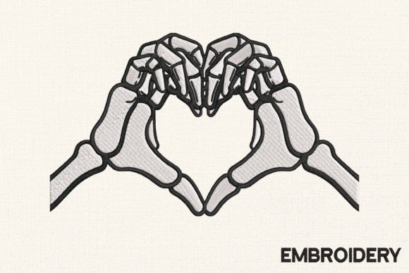 Skeleton Heart Hands Embroidery Review