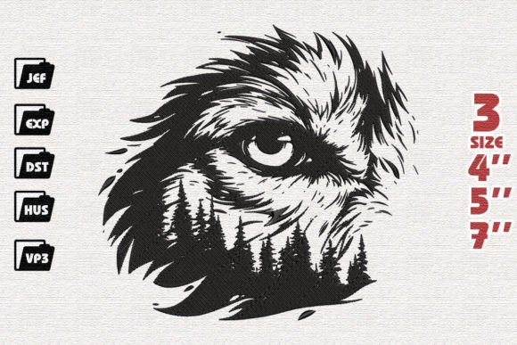 Wolf Eyes: A Small Business Embroidery Design Review